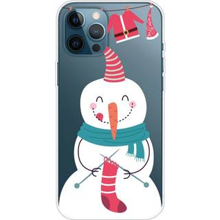 iPhone 15 Pro Fleksibelt Plastik Jule Bagside Cover - Snemand