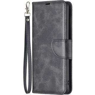 Samsung Galaxy S24 Imiteret Læder Flip Cover m. Pung & Strop - Sort