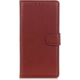 Samsung Galaxy S24 Litchi Læder Flip Cover m. Pung - Brun