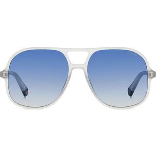 Polaroid PLD 6217/S Polarized 2M4/Z7 57 Solbriller Mænd Hvid - Frosted White - 57mm