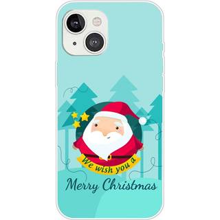 iPhone 15 Plus Fleksibelt Plast Bagside Jule Cover - Merry Christmas - Tegneserie Julemand