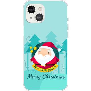 iPhone 15 Fleksibelt Plast Bagside Jule Cover - Merry Christmas - Tegneserie Julemand