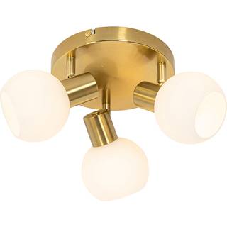 Loftspot guld med opalglas 3-lys justerbar - Anouk