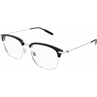 Montblanc MB0316OA Asian Fit 001 55 Briller Mænd Black - Silver - 55mm