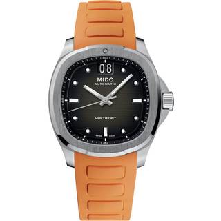 Mido M049.526.17.081.00 Multifort TV Big Date Grå/Gummi Ø39.2 mm