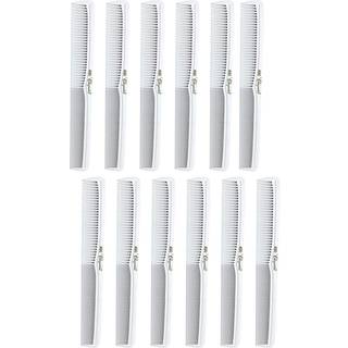 7 tommer alt form?l h?rkam. H?rsk?ring af kamme. Barbers & fris?r Combs. Hvid 12 kamer