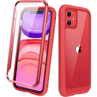 Diaclara kompatibel med iPhone 11-sag Fuldkrops robust sag med indbygget berøringsfølsomt anti-scratch skærmbeskytter Soft TPU Bumper Case klar k