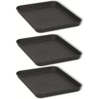Skobakke 35 x 27 x 3 cm Sort - 3 Stk