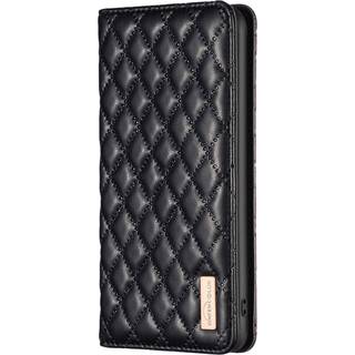 Samsung Galaxy A55 Blødt Læder Flip Cover m. Kortholdere og Ståfunktion - Sort