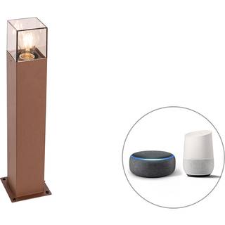 Smart stående udendørslampe rustbrun 50 cm inkl. Wifi P45 - Danmark