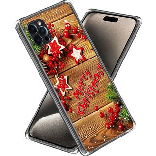 iPhone 15 Pro Max TPU Plast Julecover - Merry Christmas