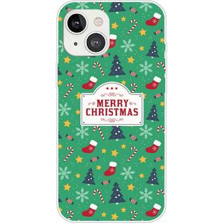 iPhone 15 Fleksibelt Plast Bagside Jule Cover - Merry Christmas - Juletema