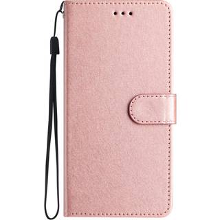 Samsung Galaxy A15 (5G) / A15 Læder Flip Cover m. Pung og Strop - Rose Gold