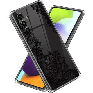Samsung Galaxy A55 (5G) Fleksibel Plastik Bagside Cover - Gennemsigtig / Blomster