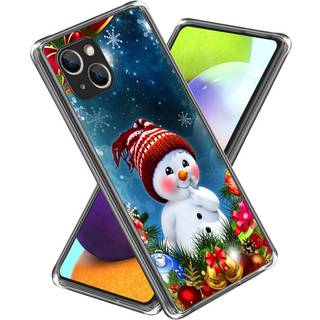 iPhone 15 TPU Plast Julecover - Sød Snemand