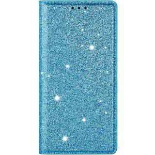 Samsung Galaxy A15 (5G) / A15 Læder Cover m. Pung - Glimmer - Blå