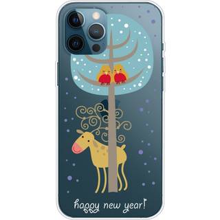 iPhone 15 Pro Max Fleksibelt Plastik Jule Bagside Cover - Rensdyr