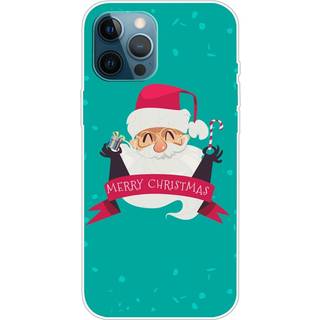 iPhone 15 Pro Fleksibelt Plast Bagside Jule Cover - Merry Christmas - Glad Julemand