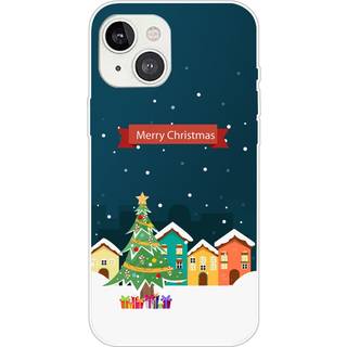iPhone 15 Fleksibelt Plast Bagside Jule Cover - Merry Christmas - Juleby