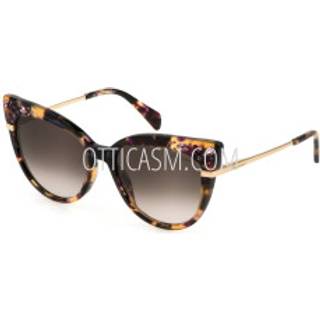 Blumarine Kvinde SBM835S 0AEN Solbriller Acetat Havana Brun Cat Eye Normal Skygge