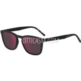 Hugo Boss Mand HG 1306/S 807/AO Solbriller Injiceret Sort Rød Firkantet Spejl