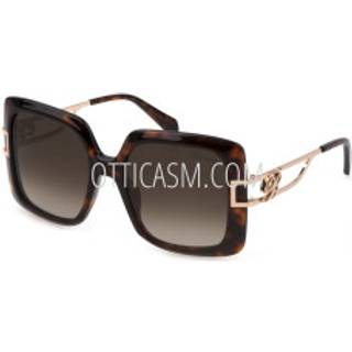 Blumarine Kvinde SBM806 0909 Solbriller Acetat Havana Brun Firkantet Normal Skygge