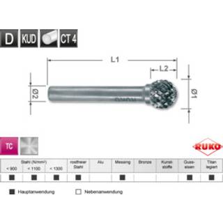 HM-fræsestift form D (KUD) 12 mm SB