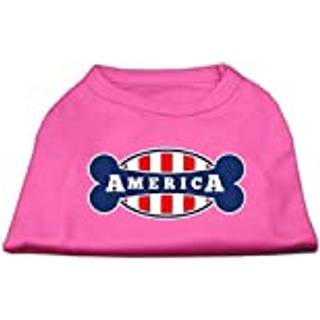 Bonely in America Screen Print Shirt Bright Pink SM