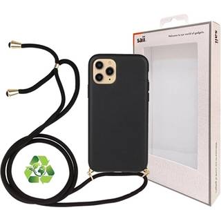 Saii Eco Line iPhone 11 Pro Biologisk Nedbrydeligt Cover med Strap - Sort