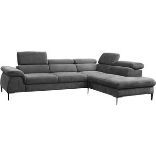 Stor hjørnesofa med højrebet segment til det ultimative sovesofa i antracitgrå fløjluf sofo sovetamalong chaiselong, SEPINA pudeobservir sovetopnæ mokker, mokversalmer med schar, SEPAX stoer gråbrun, der Pascal Morabitt circular op sammen