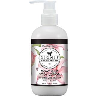 Dionis Hudplejelotion med gedemælk - Stargazer Lily-duft, ca. 251 ml, Fremstillet i USA, Ikke testet på dyr og parabenfri