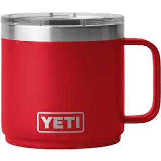 Yeti Rambler 14 oz Stabelbar krus Vacuum Isoleret rustfrit st?l med magslider L?g Rescue Red