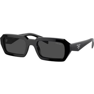 Prada Kvinde PR A12S 16K08Z Solbriller Acetat Sort Grå Geometrisk Normal