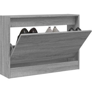 skoskab 80x21x57 cm konstrueret træ grå sonoma-eg
