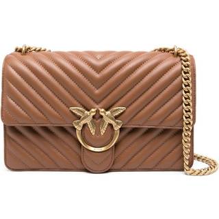 Pinko Love One Classic Skuldertaske brun