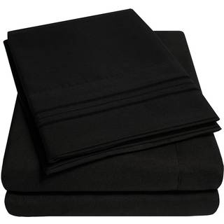 1500 Supreme Collection Queen Sheet Sets Black - Luxury Hotel Bed Seng
