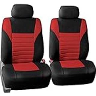 FH Group Car Seat Covers Front Set Premium 3D Air Mesh - Low Back Car Sæder med aftagelig nakkestøtte Universal Fit Automotive Seat Cover Airbag