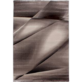Miami Kortluvet tæppe Abstrakt - Brun - 240x340