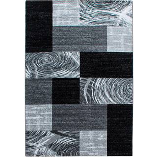 Parma Kortluvet tæppe Abstrakt Ternet - Sort - 140x200