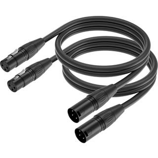 Yinker XLR Mand til kvindelig mikrofonkabel 5ft 2 Pack Oxygen-Free Copper (OFC) MIC-kabel