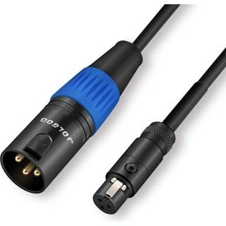 Jolgoo XLR Mand til mini XLR Kvindelige hovedtelefoner lydkabel 3-polet til 3-polet Mini Interconnect 3,3 fod