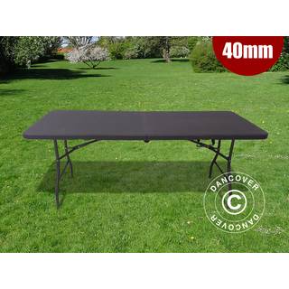 Klapbord Foldebord Partybord 180x74x74cm, Sort (1 stk.)