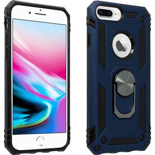 Coque - AVIZAR - iPhone 6/6S/7/8 Plus - Hybride - Ring Support - Blå Nat