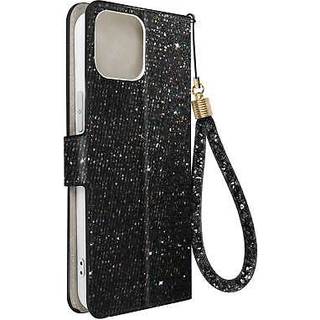 Cover til iPhone 14 Glitter Disco Wallet Video Support - AVIZAR - Sort - Hård - Glat - Unisex
