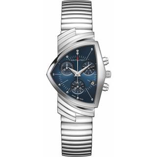 Hamilton Ventura Chronograph Quartz Blue Dial Steel Strap Unisex Watch H24432141