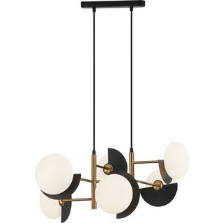Darcy pendel, sort/bronze, 6-lys