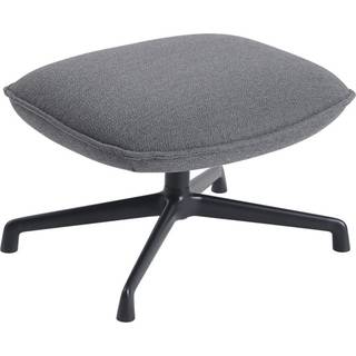 Muuto Doze Fodskammel Med Drejefod Ocean 80 / Antracitgrå - Fodskamler Sort - 10880-BLCK_80