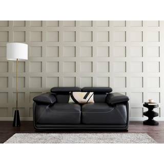 2-personers læddersofa MACELO - Sort