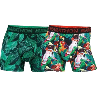 Marathon herre 2-pak tights str. L - printet (På lager i varehus)