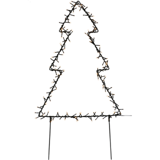 NORDIC WINTER juletræ i metal med 130 LED lys, 75 cm